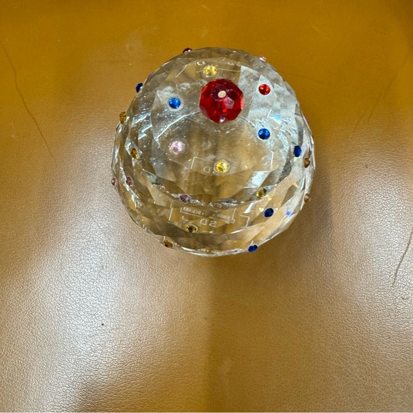 1980 Simon Design Crystal Cupcake Paperweight Vintage - Picture 5 of 13